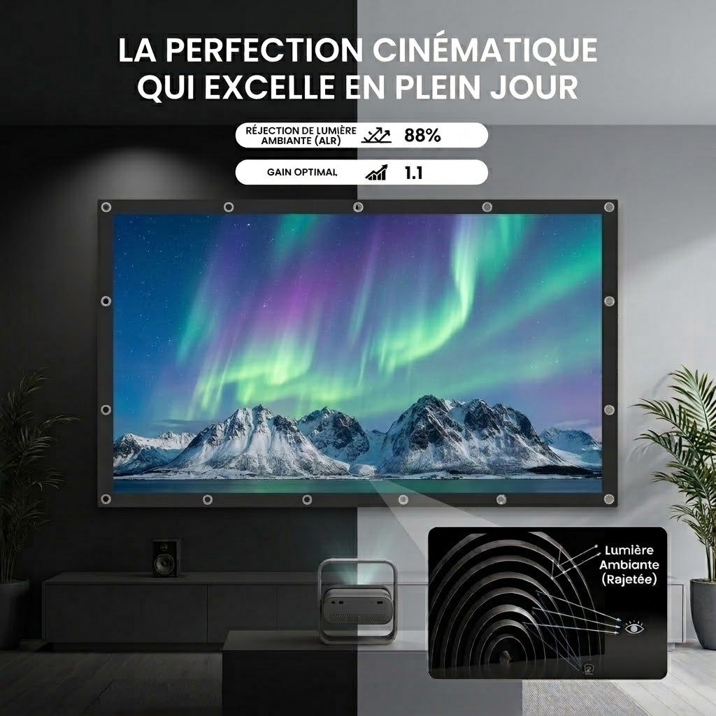 Écran de Projection Pliable Anti-Lumière 16:9 Beamer. SHADE